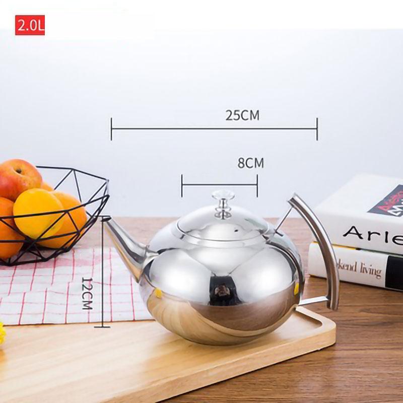Thickened Stainless Steel Teapot with Strainer Ideal for Home Brewing Flower Tea Suitable for Induction Cooker for Cozy Teas