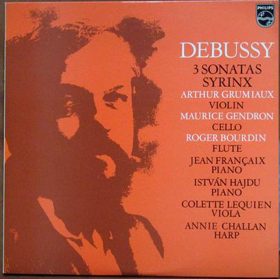 LP Record MAURICE GENDRON JEAN FRANCAIX ROG  Debussy Cello Sonata Sonata For F 13PC49 PHILIPS 1979 Japan Obi Classical Used