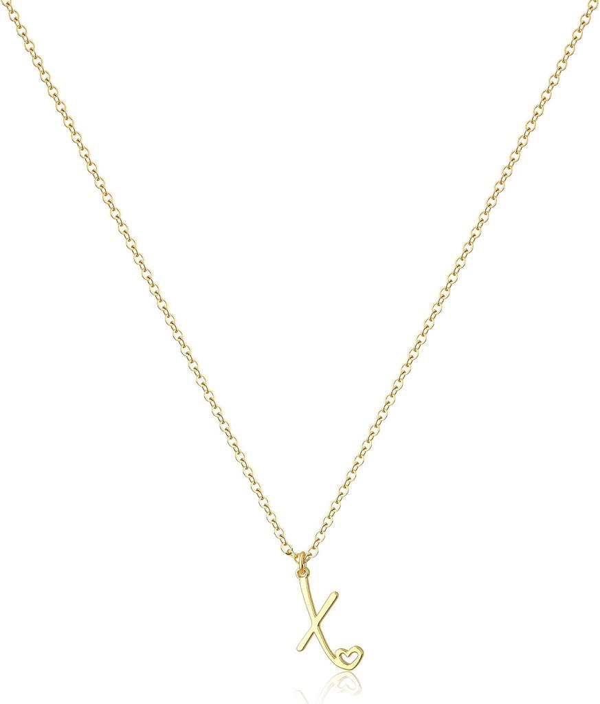 Tewiky raidės karoliai moterims - 14k paauksuoti subtilūs raidžių karoliai madingi mieli individualūs monogramos
