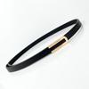 Unique Korean Style Womens Black Pu Belt Retro Simple Fashion Accessory For Use Everyday
