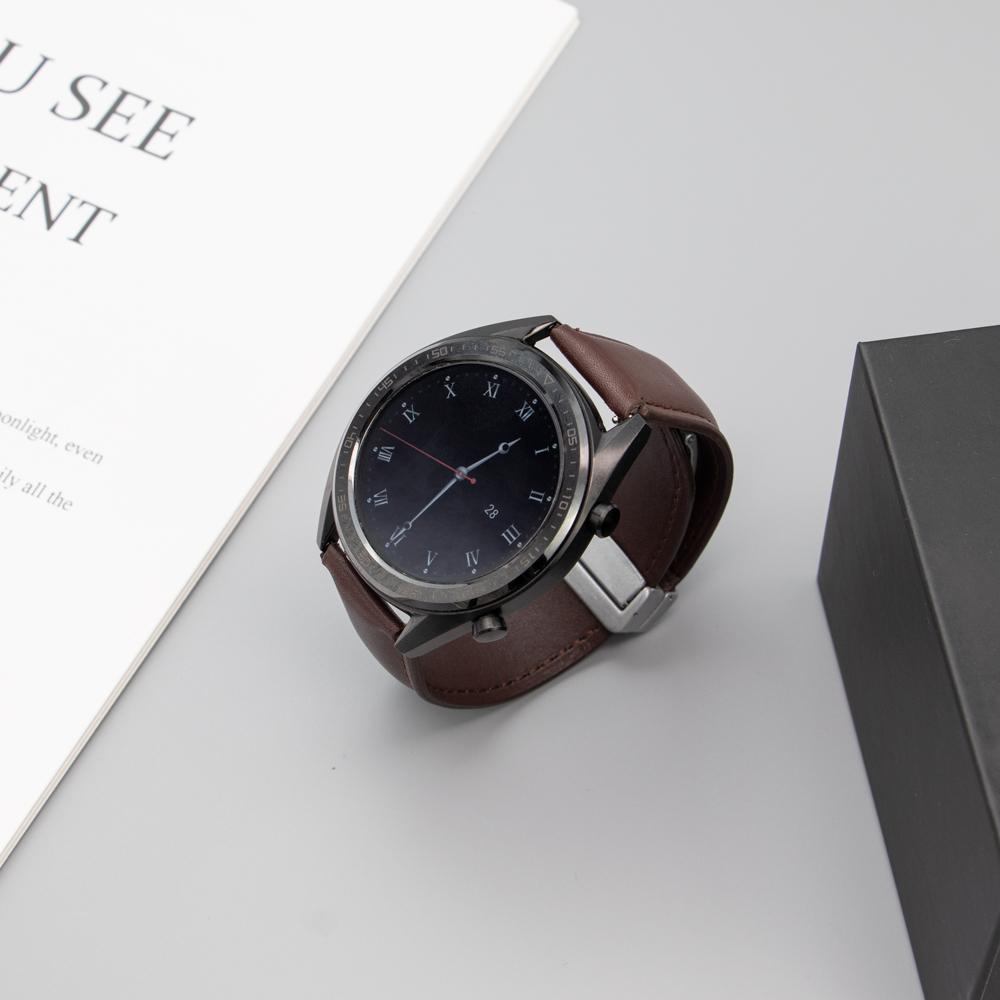 20mm Leather Strap for Samsung Galaxy Watch 6/5/4 44mm 40mm/5 Pro 45mm/Active 2/Leather Magnetic Buckle Band /Huawei Watch 42mm
