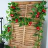 2 Pieces Artificial Vine Garland Hanging Fake Ivy with Red Peppers