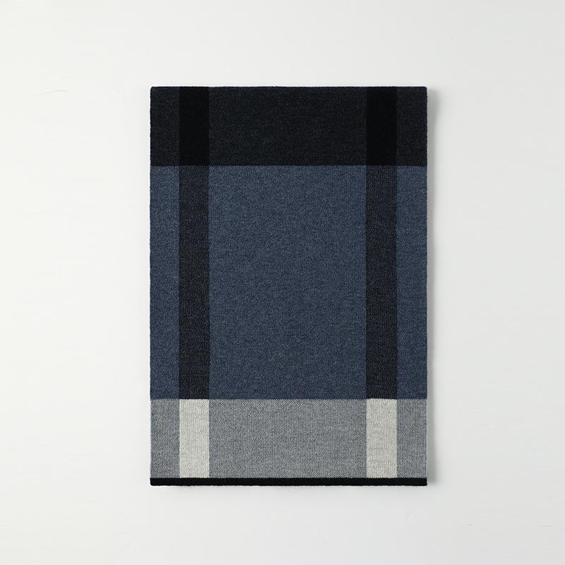 Pure wool men's plaid scarf thickened warm men's scarf leisure business travel autumn and winter tide
