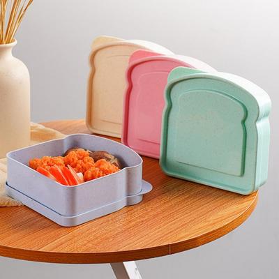 Food Container High-quality Lunch Container Lunch Box Toast Shape Sandwich Container with Secure Leak-proof Lid for School