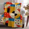 Blanket Geometric Throw Super Art Cosy Plush Living Room Sofa Couch Bauhaus Childish Birthday Gifts