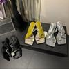 Korean Version of Rhinestone Premium Sense Heightening Beach Sandals 2025 Spring New with Skirt Versatile Set Toe Slippers Women