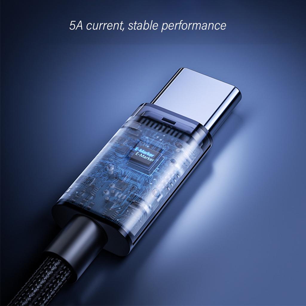 Multiple Device Compatible 100W USB C Fast Charging Cable Cord with PTC Safety Protections for Notebook Computer Laptops
