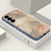 Golden Marble Pattern Case For Samsung Galaxy S26 S25 Ultra S24 S23 S22 Plus S21 FE A15 A16 A17 A35 A36 A54 A55 A56 5G Soft Cover