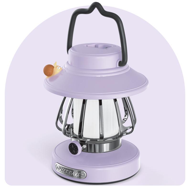 Portable Rechargeable Retro Camping Lantern - Handheld Tent Light & Creative Outdoor Atmosphere Lamp.