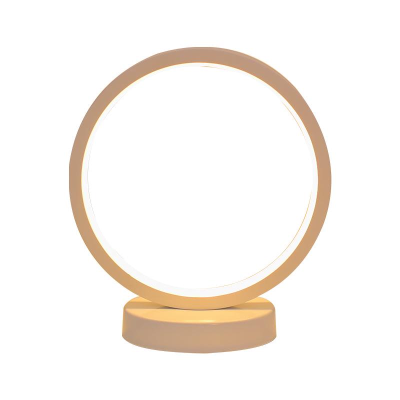 Lampe de Table LED Nordique: Lampe de chevet à anneau rond pour l'ambiance, le sommeil et l'allaitement