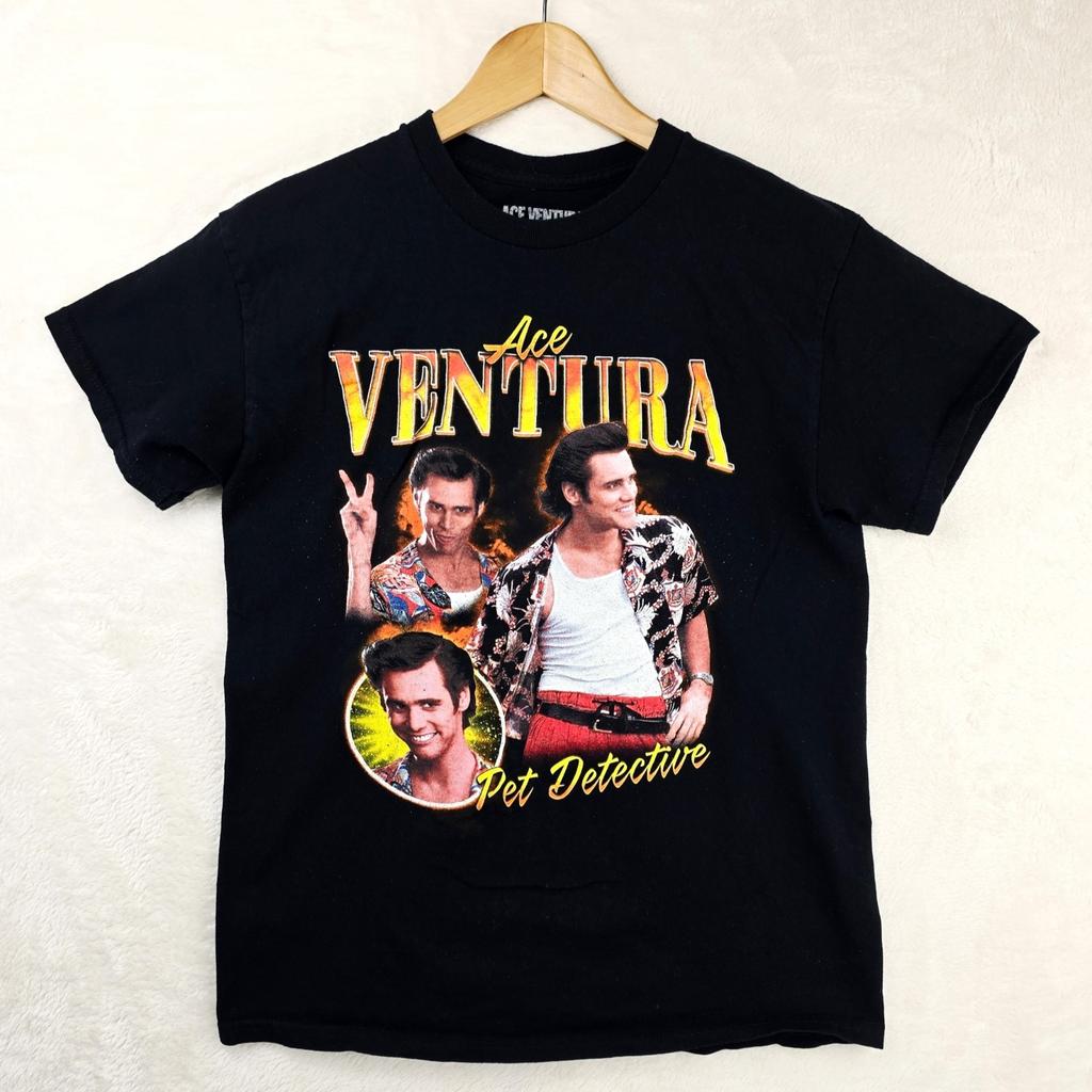 Ace Ventura Pet Detective Shirt Mens Medium Black Jim Carrey Movie Rap Tee Unisex T-Shirt