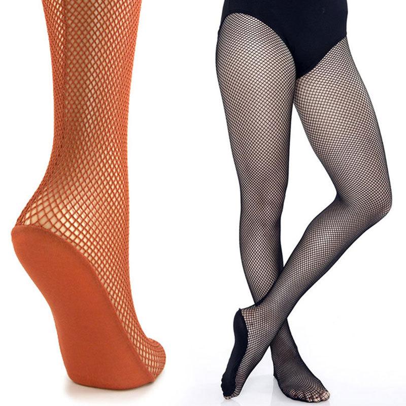Hard Network Specialist Latin Fishnet Stockings, Latin Dance Fishnet Stockings, Dance Costume Accessories Competition Performance Caramel-colored