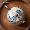 Ru Kiln Ceramic Teapot Dragon Egg Pot Gracked Glaze Tea Pot With Filter Kung Fu Tea Set Kettle Porcelain Pots Handmade Japanese