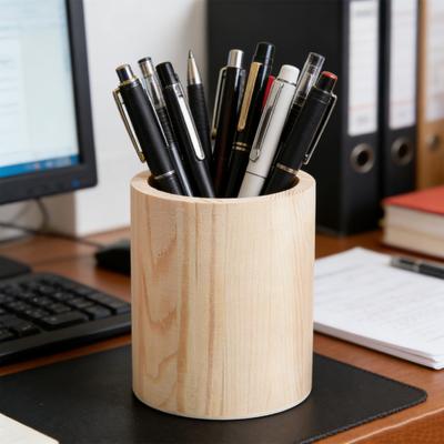 Wooden Pen Holder Large Capacity Desk Organizer for Pens Erasers Crayons Rulers Markers Multi-Specification Storage Box for Office School Home