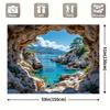 1-piece Festive Party Backdrop Fabric, Beach Cave Rock Arch Multi-purpose Style, Suitable for Family Gatherings