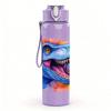 1PC Roaring Blue Dinosaur Head 750ml Color Plastic Sports Water Bottle Leakproof Flip Straw Lid Suitable for Sports Office Home Use
