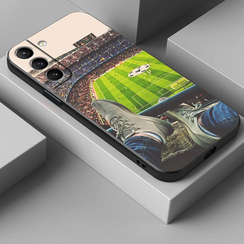 Football Soccer Ball Fire Un Rayo Balls S26Ultra Case For Samsung Galaxy S26 S25 S24 S23 S20 S21 FE S22 Ultra Plus 5G Soft Cover