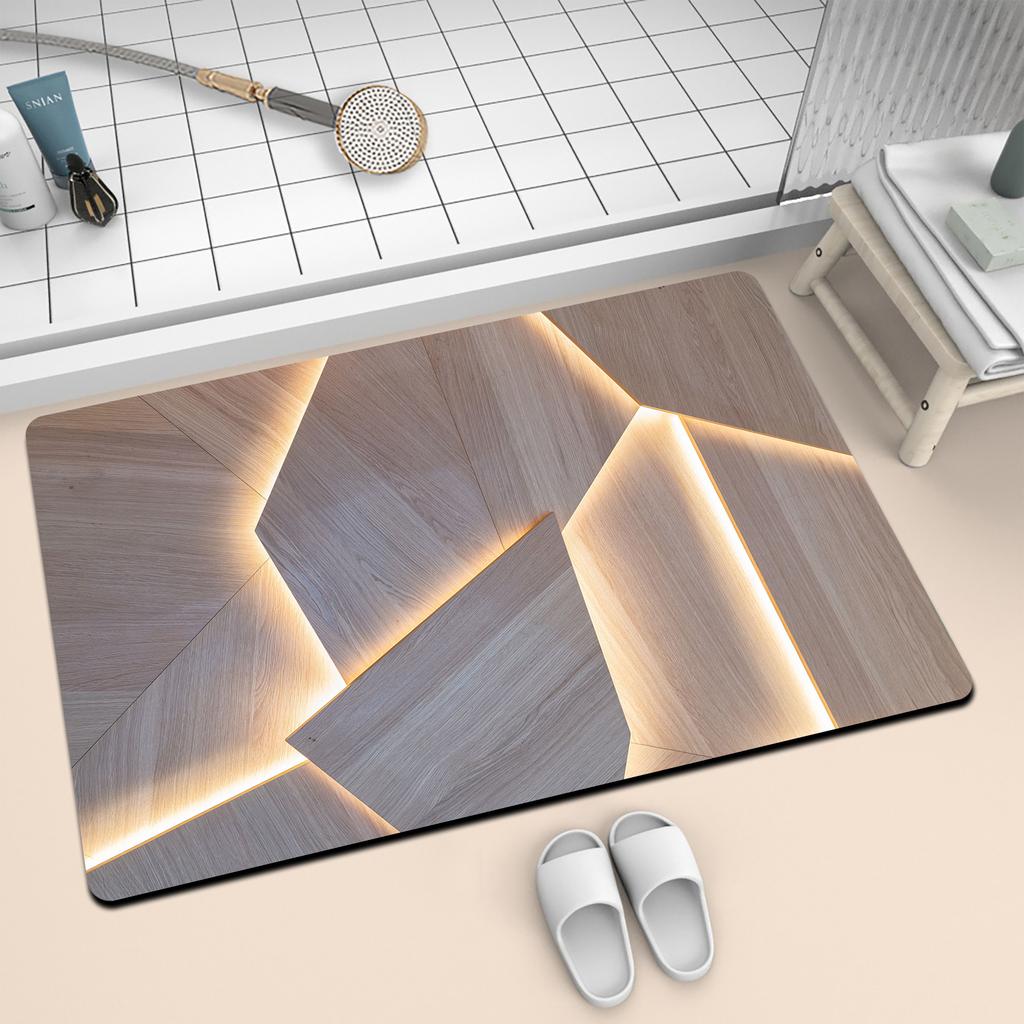 Bathroom Floor Mat Easy To Maintain Door Mat Bathroom Absorbent Anti Slip Quick Drying Foot Mat