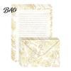 Vintage Letter Stationery 5Pcs Floral Butterfly Paper Envelope Set, Writing with Lined Pages, Kit for Letters, Greeting Messages, Journaling,