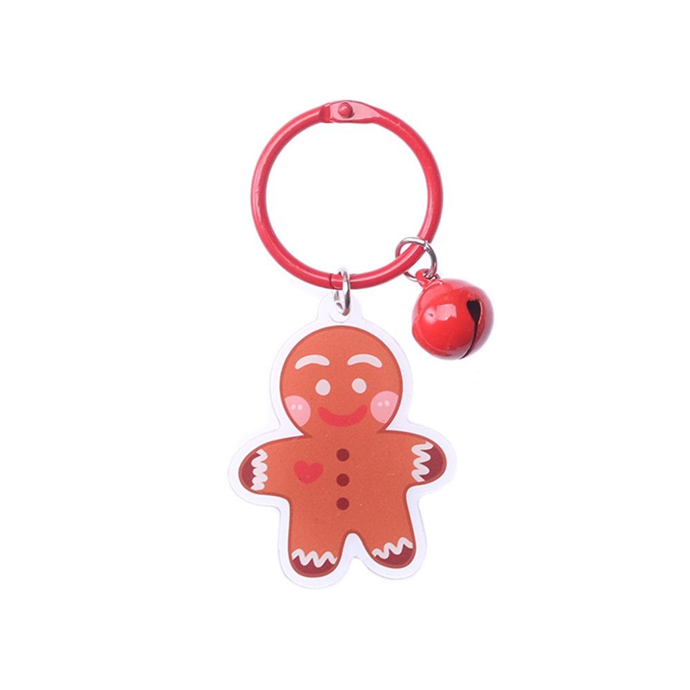 Double-Sided Santa Claus Cartoon Acrylic Keychain - Korean Style Backpack Pendant & Clothing Accessory