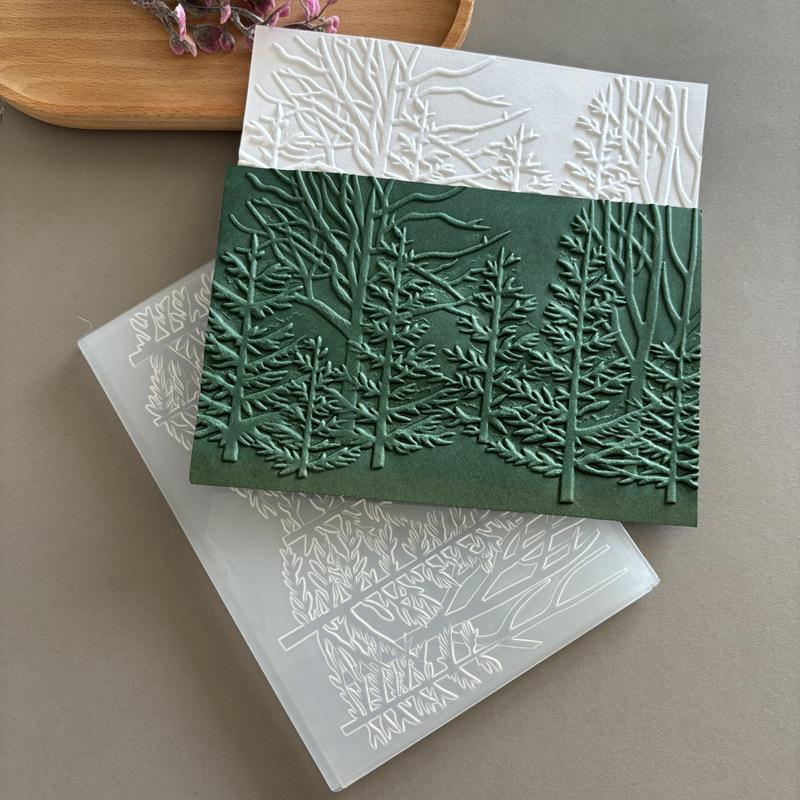 1pc 3D Texture Clip Plastic Embossed Pattern Board DIY Printing Clip Mold Paper Embossing Folders Flowers Card Making Supplies