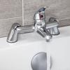 Mixer Tap Legs Chrome Finish For Wall Mounted Bath Taps