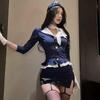 Meiziya Sexy Policistka Letuška Noční klubová Uniforma Svedení Sexy Spodní prádlo Cosplay Letuška Svedení Čistá Touha