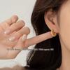 2025 Hot Retro Women's 925 Sterling Silver Twisted Hoop Earrings with Ear Studs - Light Luxury Feel