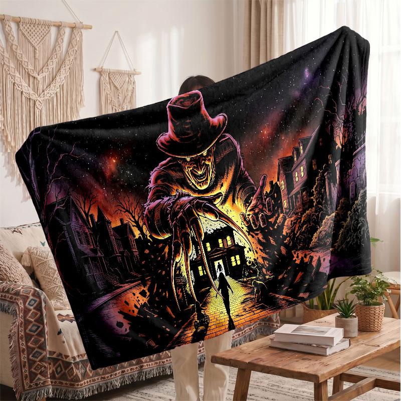 Warm Flannel BlanketA Nightmare On Elm Street Freddy Krueger Soft Cozy Throw Blanket for Bedroom Couch