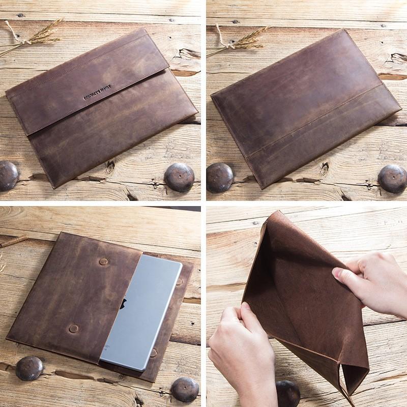 Leather Case IPad Pro 12.9 Genuine Italian Crazy Horse Magnetic Shockproof