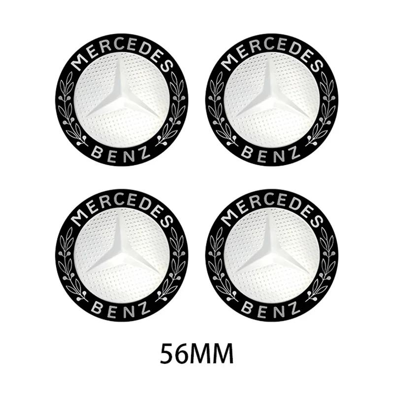 4Pc 56mm/65mm Car Wheel Center Hub Cap Auto Rim Covers Mercedes Benz Amg C180 C200 C260 C300 W108 W124 W126 W140 W168 W169 W176 WP1