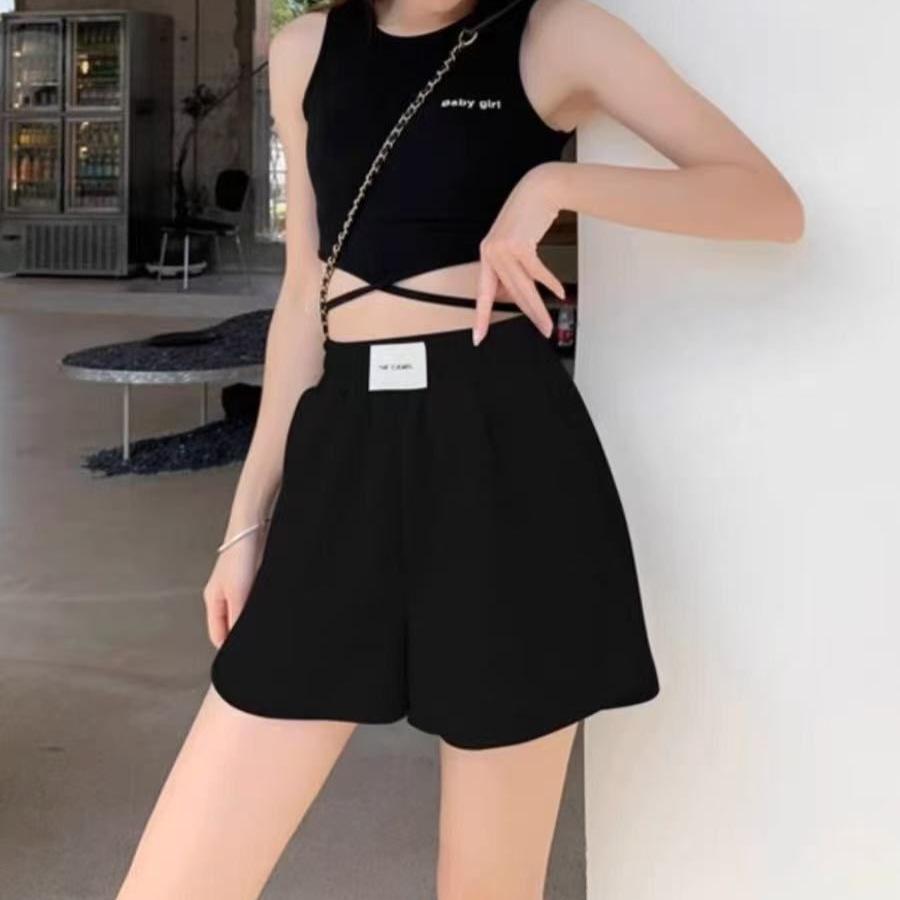 Women's Summer A-line High Waist Sports Shorts - Versatile Loose Fit for Running