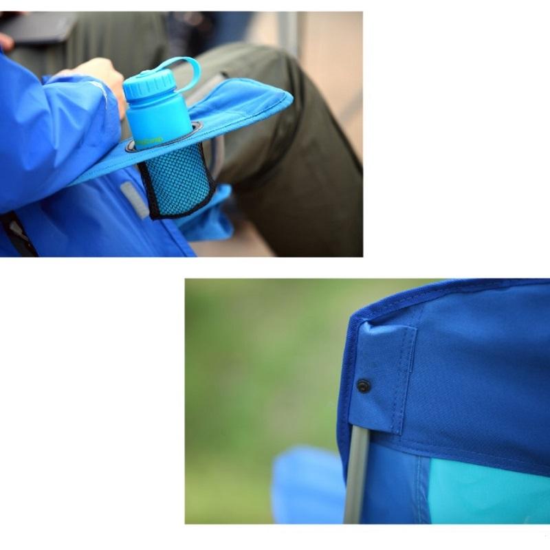 Sedia da campeggio pieghevole KingCamp Blu con braccioli
