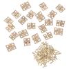 50Pcs Tiny Golden Mini Small Metal Hinge for 1/12 House Miniature Cabinet Furniture Fittings for Cabinets 10 X 8mm Home Hardware