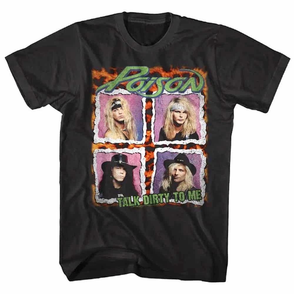 Poison Talk Dirty To Me Album Unisex T-Shirt Rock Band Cover Art Tour Music Merch XXXL