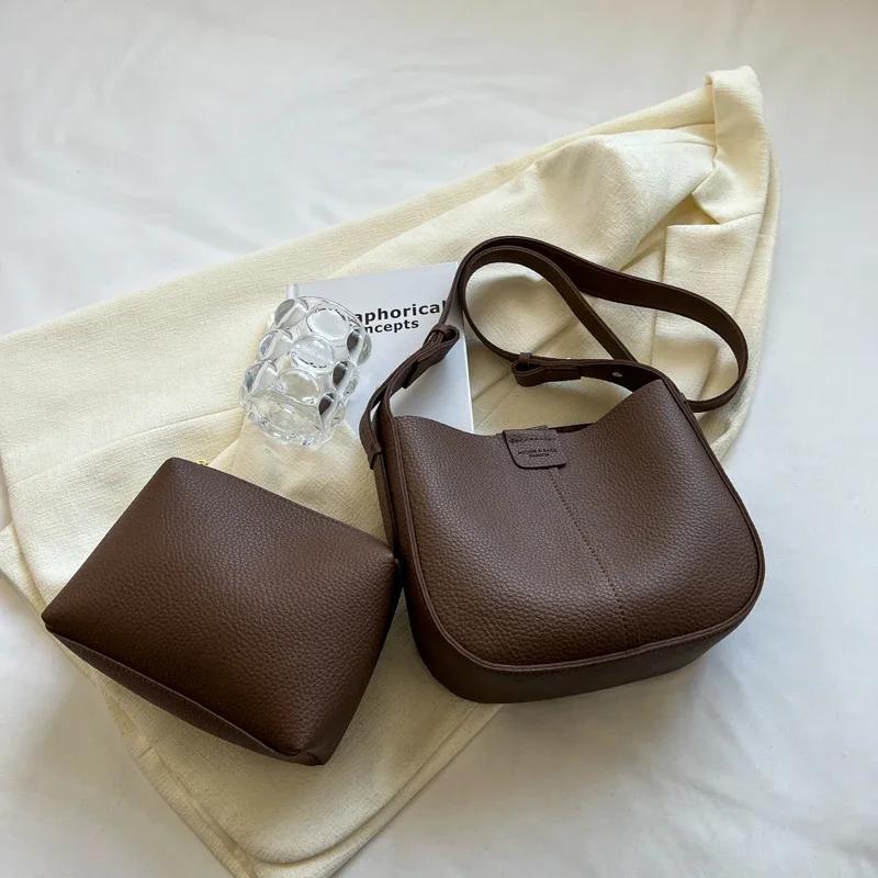 

Винтажные сумки для женщин, модная фактура, искусственная кожа, сумка через плечо, большая вместимость, женские сумки-ведра, новые