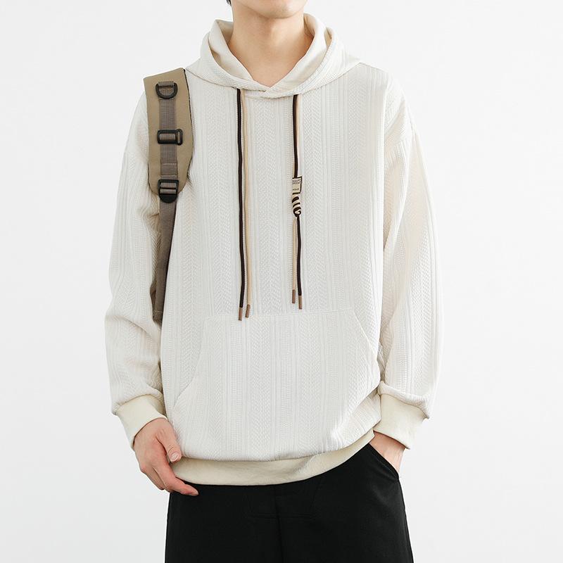 Hooded Sweater Men'S Trendy Brand Spring And Autumn Pullover Long Sleeves On Clothes Outside Loose Casual Sweater Men'S