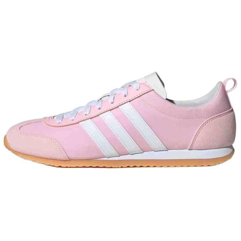Adidas Vs Jog 2.0 Comfortable Durable Low-Top Casual Shoes Unisex Casual Shoes Pink White JR4650