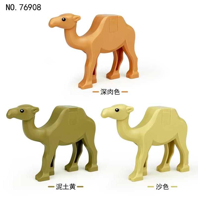 MOC Serie Granja Bosque Escena Crianza Animal Bloques de Construcción Lobo de la Jungla Montura Caballo Oso Marrón Blanco Panda Ladrillos DIY Juguetes para Niños