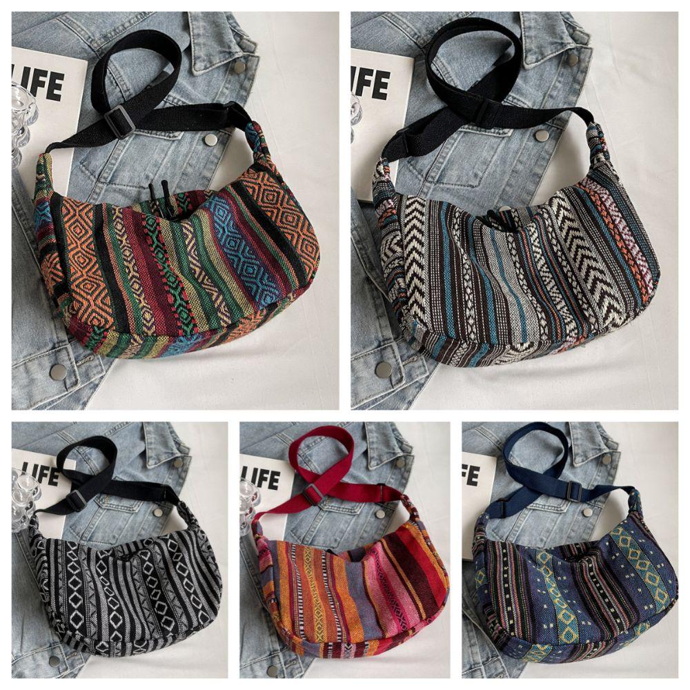 Handbag Bohemian Shoulder Bag Embroidery Weave Folk Messenger Bag  Women