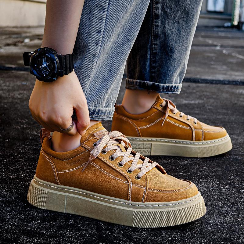 New Men's Classic Fashion Low Top Thick Sole Skateboarding Shoes Comfortable Soft Sole Basketball  Sneakers