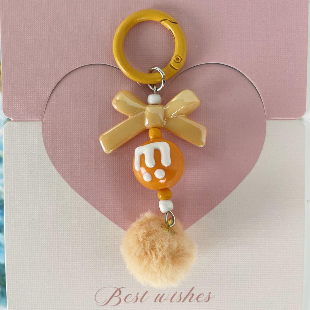 Plastic Keychain With Colorful Ball Decor For Kids And Teens
