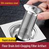 Universellt Anti-Clog Golvbrunnssil i 304 Rostfritt Stål för Badrumstvättställ och Handfat.