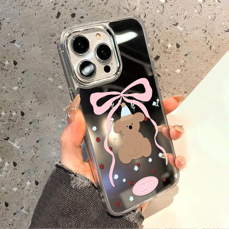 Many Styles Makeup Mirror Phone Case For IPhone 17 17E 16E 16 Pro Max 13 11 15 14 12 Air Cute Cat Painted Funda Coque Cover