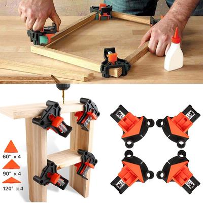 1/4/8pcs Carpenter's Right Angle Clamp Wooden Frame and Plank Fixer Carpenter's Corner Clamp 90 Degree Frame Clip Fixer//