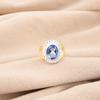 Natural Tanzanite Gemstone 925 Stamped Silver Jewelry Beautiful Engagement Ring RR-61-12