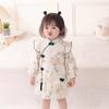 2025 Spring Baby Girl Princess Qipao Dress with Pan Buckle
