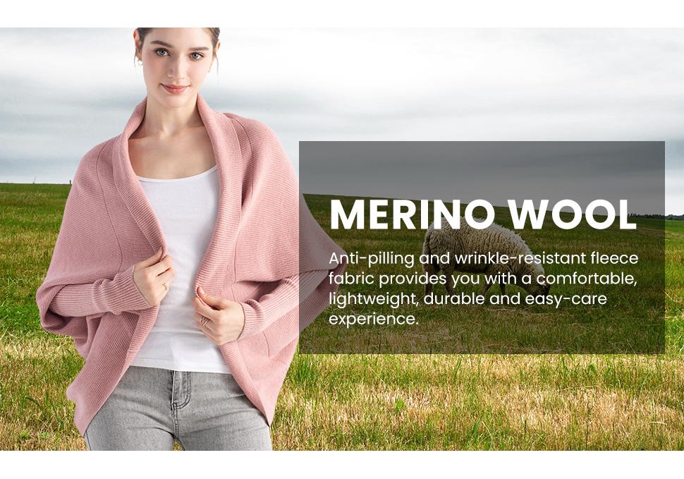 Wool Striped Batwing Sleeve Cardigan Women's Knit Shawl Loose Cloak Sweater Coat