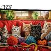 Beach Storage Organizer Toiletry Bag Organizer, Cat Printed Bag, Durable Canvas Sand-proof Cosmetic Pouch, for Travel Makeup Stationery