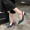Fashion Women Pointed Sandals 2025 New Spring/summer Women's High-heeled Sandals Slim Heel High-heeled Banquet Dance Shoes Female